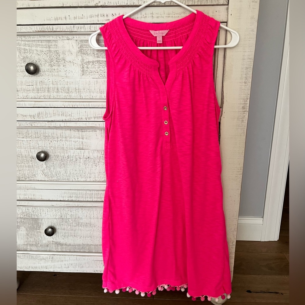 Beautiful Bright Pink Lilly Pulitzer Essie Dress- size Large